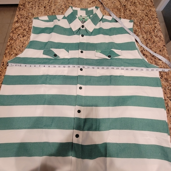 Dixxon Flannel Co The Rebel Green Stripe Doc Motorcycle Men's Size 4X - Picture 3 of 8